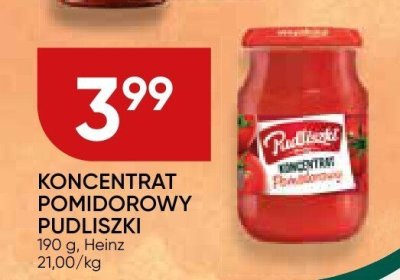 Koncentrat pomidorowy Pudliszki Heinz 190 g promocja w Chata Polska