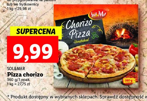 Pizza chorizo Sol&mar promocja