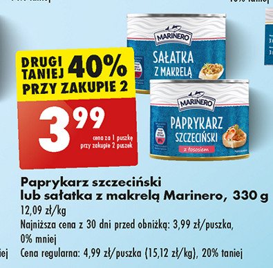 Sałatka z makrelą pikantna Marinero promocja