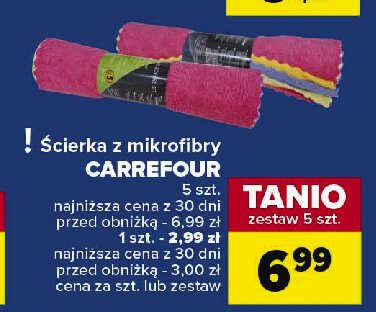 Ścierki z mikrofibry Carrefour promocja