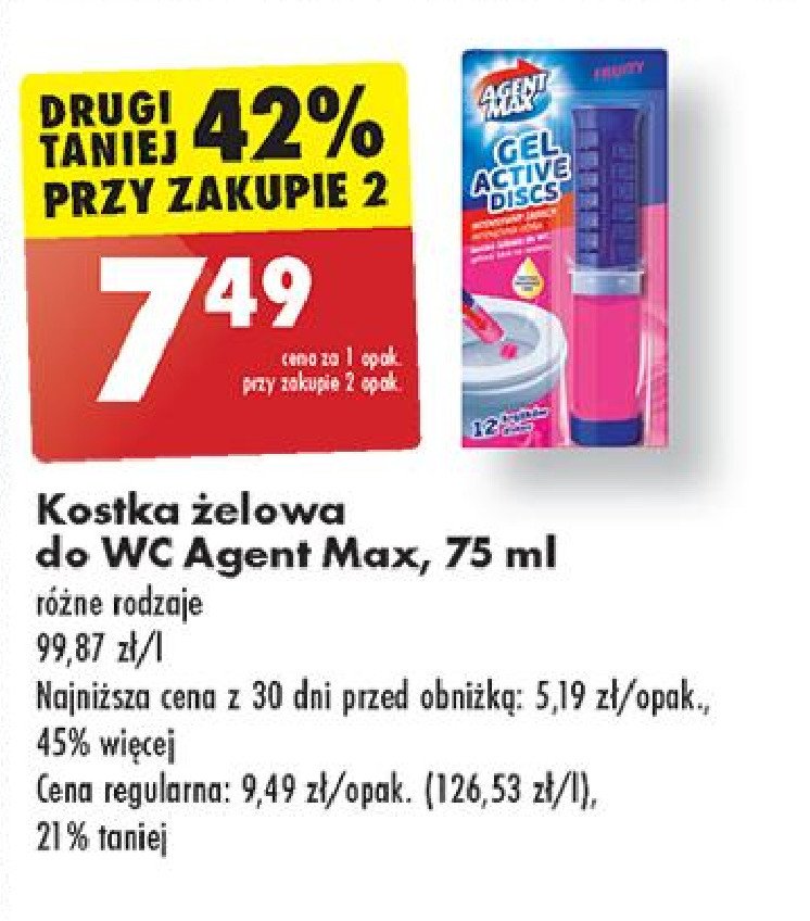 Point block owocowa nuta Agent max promocja w Biedronka