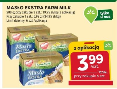 Masło ekstra Farm Milk promocja w Stokrotka