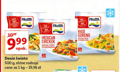 Danie szwajcarskie noodles & chicken Frosta promocja