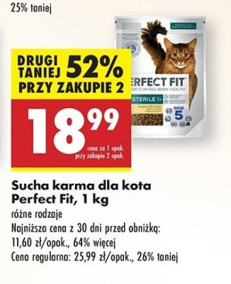Karma dla kota sterile 1+ Perfect fit promocja