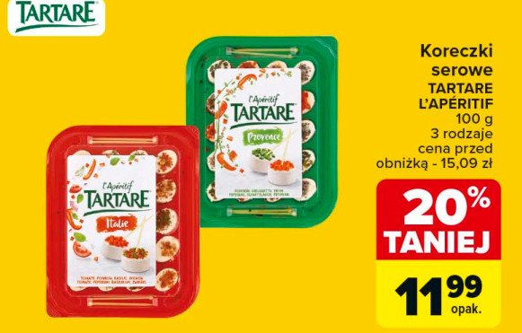 Aperifrais koreczki twarogowe smak włoski Tartare promocja