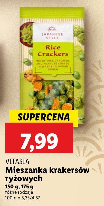 Mieszanka krakersów Vitasia japan promocja w Lidl