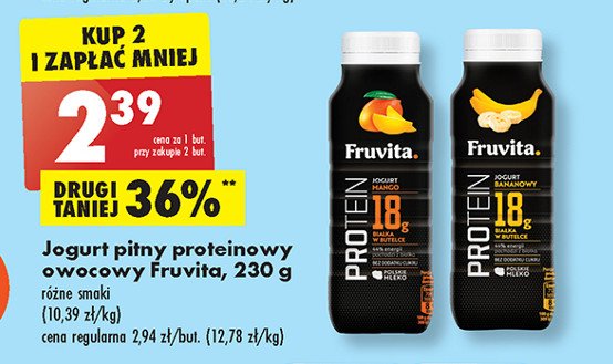 Jogurt protein z mango Fruvita promocja
