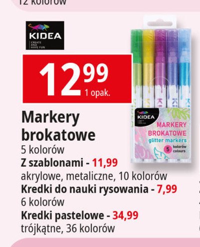 Markery brokatowe Kidea promocja