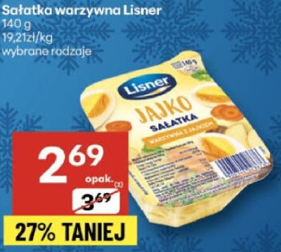 Sałatka warzywna Lisner wybrane rodzaje promocja w Delikatesy Centrum