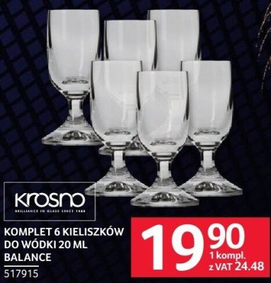 Komplet 6 kieliszków do wódki 20 ml Balance promocja w Selgros