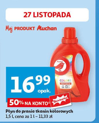 Płyn do prania couleur Auchan promocja w Auchan