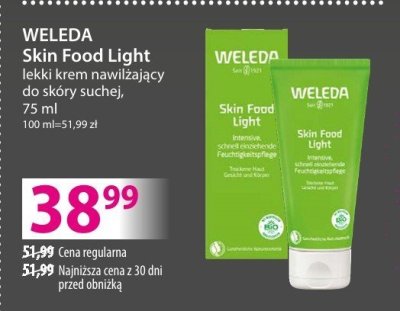Balsam WELEDA Skin Food Light lekki krem intensywny promocja w Hebe
