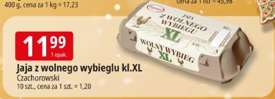 Jaja z wolnego wybiegu kl.XL Czachorowski promocja w Leclerc