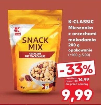 K-CLASSIC Mieszanka z orzechami makadamia promocja w Kaufland