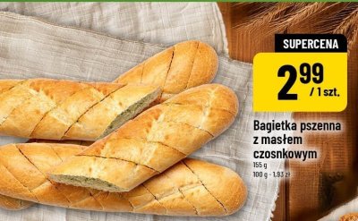 Bagietka pszenna z masłem czosnkowym promocja w POLOmarket