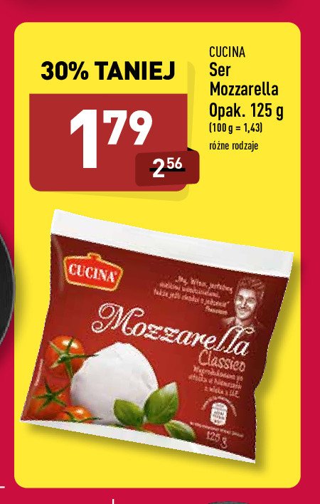 Ser mozzarella light Cucina promocja