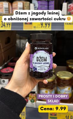 Dżem z jagody leśnej o obniżonej zawartości cukru promocja w Kaufland