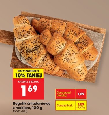 Rogalik śniadaniowy z makiem  promocja w Biedronka