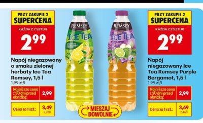 Napój niegazowany o smaku zielonej herbaty Ice Tea Remsey, 1,5 l promocja w Biedronka