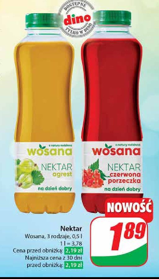 Nektar agrest Wosana promocja