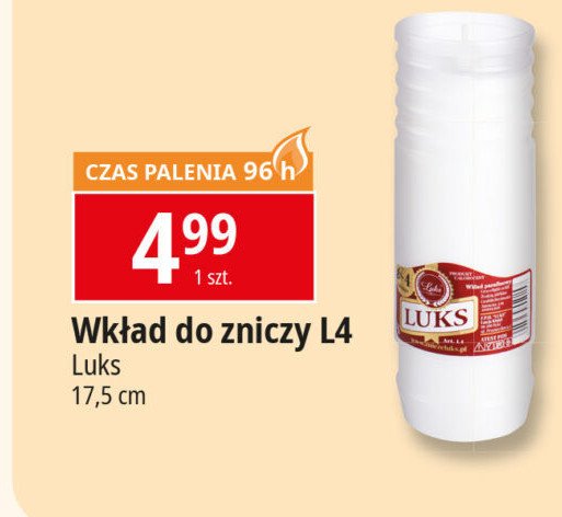 Wk艂ad parafinowy l4 Luks promocja