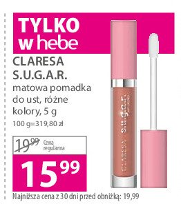 Pomadka do ust 02 flygr CLARESA S.U.G.A.R promocja