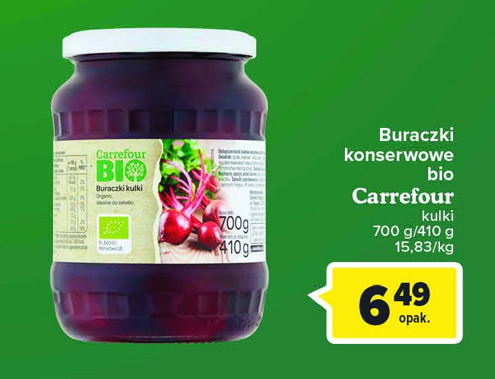 Buraczki Carrefour bio promocja