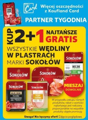 Wszystkie wędliny w plastrach 2+1 gratis promocja w Kaufland