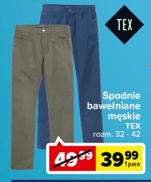 Spodnie bawełniane 32-42 Tex promocja