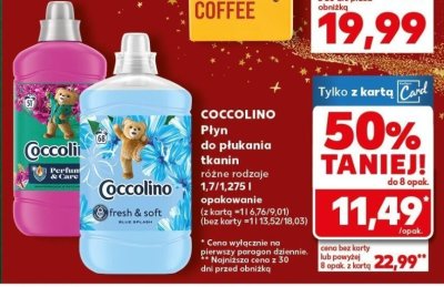 Płyn do płukania tkanin Coccolino różne rodzaje 1,7l/1,275l promocja w Kaufland