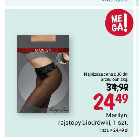 Rajstopy biodrówki prestige line Marilyn promocja w Rossmann
