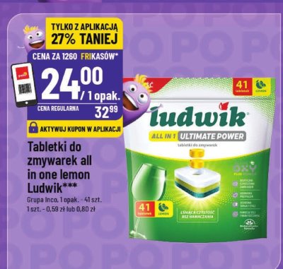 Tabletki do zmywarek all in one lemon 41 szt. promocja w POLOmarket
