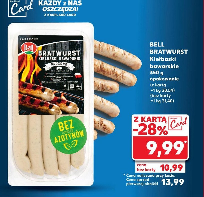 Kiełbaski bratwurst Bell polska promocja