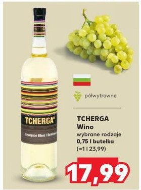 Wino Tcherga white semi dry promocja