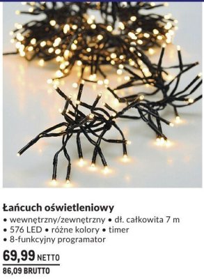 Łańcuch oświetleniowy wewnętrzny/zewnętrzny 7 m 576 LED promocja w Makro