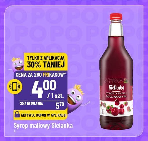 Syrop o smaku malinowym Sielanka promocja