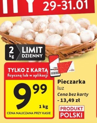 Pieczarka promocja w Intermarche