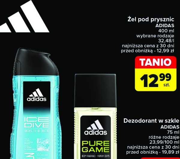 Żel pod prysznic Adidas men ice dive Adidas cosmetics promocja