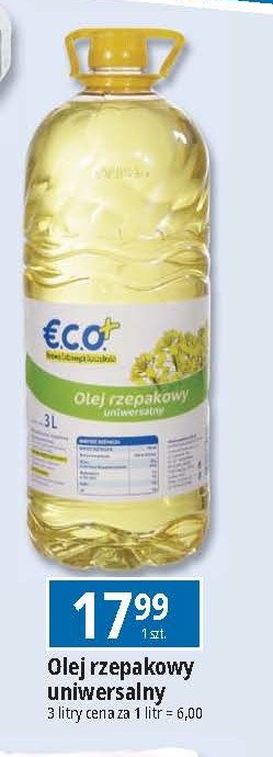 Olej uniwersalny rzepakowy Eco+ promocja