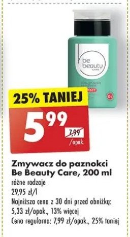 Zmywacz do paznokci protect Be beauty care promocja