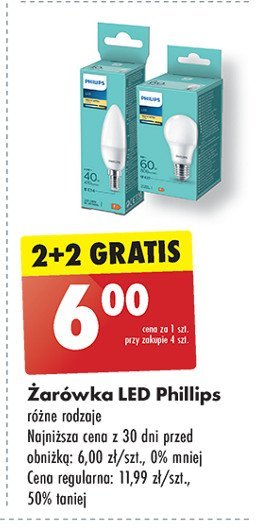 Żarówka standardowa 60w e27 Philips promocja