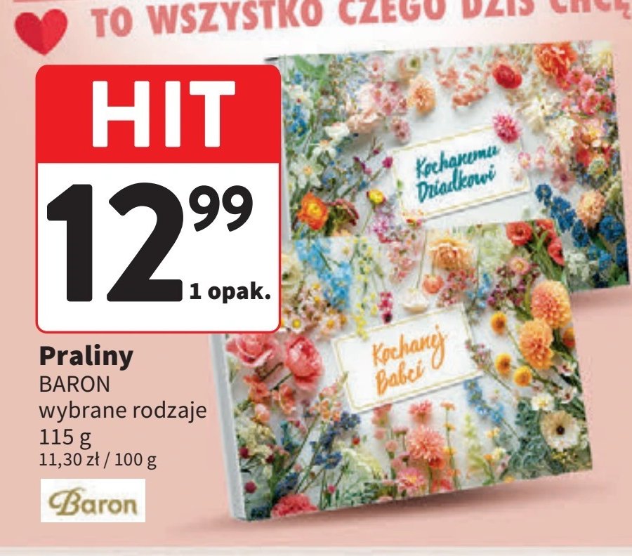 Bombonierka dzień dziadka Baron promocja w Intermarche