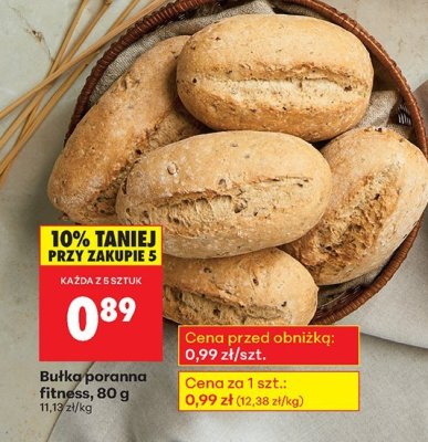 Bułka poranna fitness 80 g promocja w Biedronka