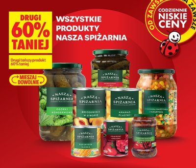 Produkty Nasza Spiżarnia różne rodzaje promocja w Biedronka