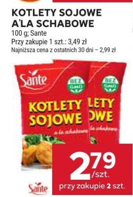 Kotlety sojowe a la schabowe Sante promocja w Stokrotka