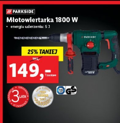 Młotowiertarka 800w Parkside promocja