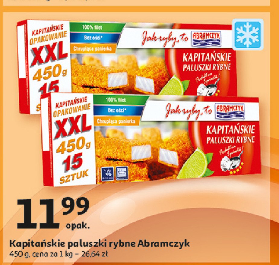 Paluszki rybne kapitańskie Abramczyk promocja w Auchan