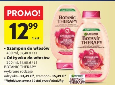 Szampon do włosów Botanic Therapy Garnier wybrane rodzaje promocja w Intermarche