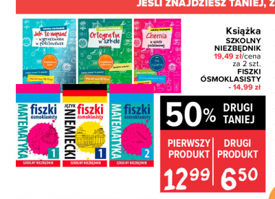 Szkolny niezbędnik matematyka fiszki ósmoklasisty 2 promocja