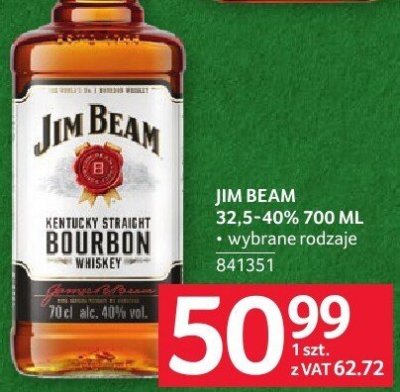 Jim Beam 32,5-40% 700 ML wybrane rodzaje promocja w Selgros